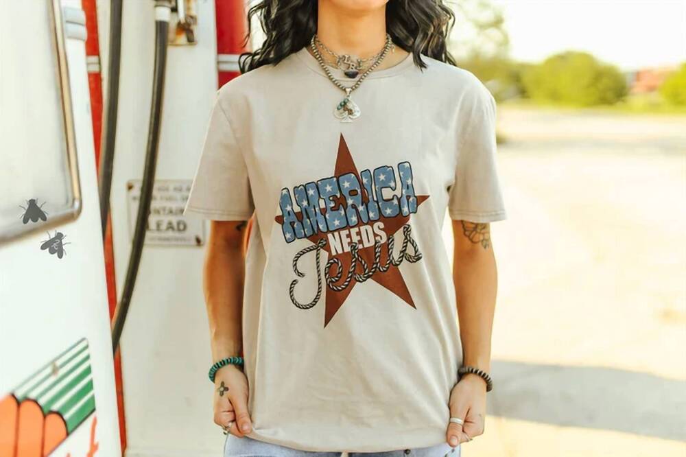 NEW 2FLYCO need ya jesus short sleeve tee in beige